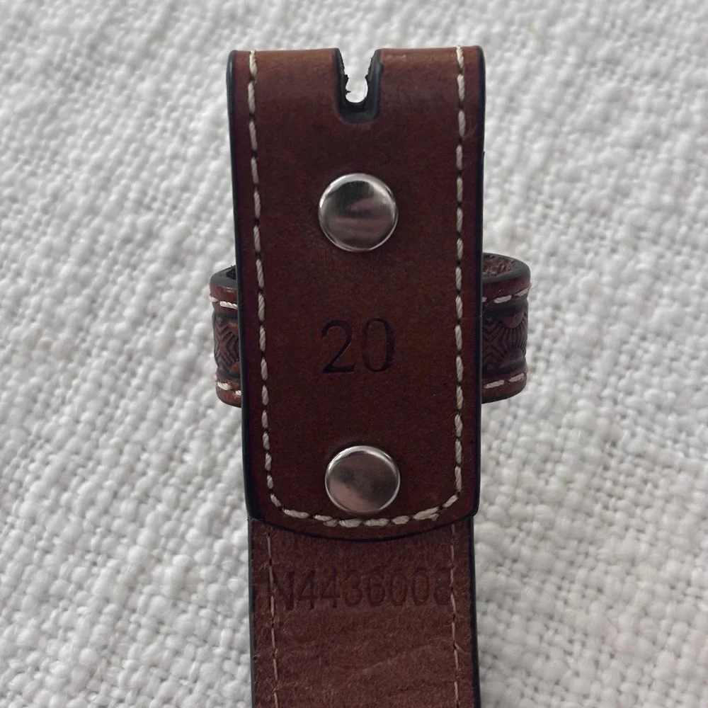 Nocona‎ Children Kids Size 20 Belt Brown Leather Blue Red Yellow Aztec Rodeo EUC